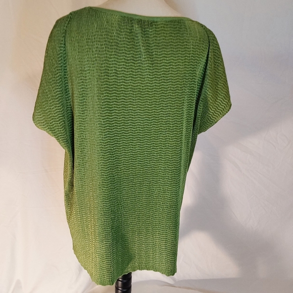 Kim Roger's Green Polyester Top - Picture 2 of 6
